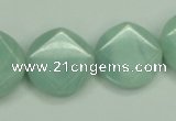 CAM156 15.5 inches 20mm faceted coin amazonite gemstone beads