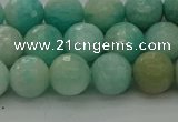 CAM1562 15.5 inches 8mm faceted round Russian amazonite beads