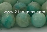 CAM1565 15.5 inches 14mm faceted round Russian amazonite beads