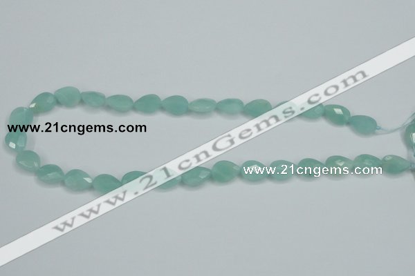 CAM157 15.5 inches 10*14mm faceted teardrop amazonite gemstone beads