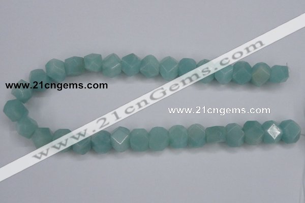 CAM160 15.5 inches 13*16mm faceted nugget amazonite gemstone beads