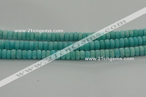 CAM1602 15.5 inches 5*8mm rondelle natural peru amazonite beads