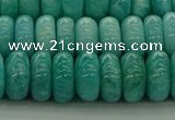 CAM1603 15.5 inches 6*10mm rondelle natural peru amazonite beads