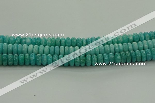 CAM1603 15.5 inches 6*10mm rondelle natural peru amazonite beads