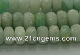 CAM1612 15.5 inches 5*8mm faceted rondelle peru amazonite beads