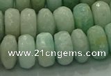 CAM1614 15.5 inches 8*12mm faceted rondelle peru amazonite beads