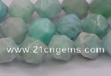 CAM1623 15.5 inches 10mm faceted nuggets amazonite gemstone beads