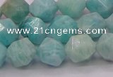 CAM1624 15.5 inches 12mm faceted nuggets amazonite gemstone beads