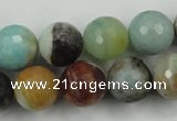 CAM166 15.5 inches 16mm faceted round amazonite gemstone beads