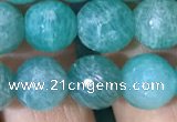 CAM1663 15.5 inches 10mm faceted round Russian amazonite beads