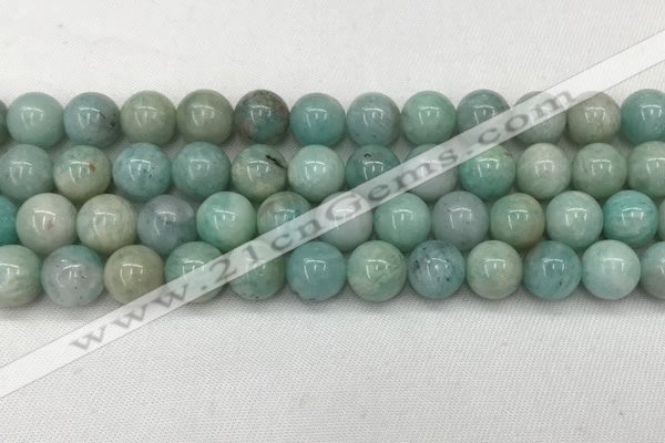 CAM1683 15.5 inches 10mm round natural amazonite beads wholesale