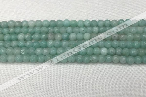 CAM1685 15.5 inches 4mm round natural amazonite beads wholesale