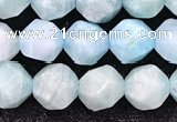 CAM1706 15.5 inches 8mm faceted nuggets amazonite gemstone beads