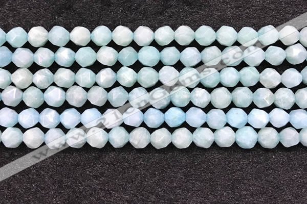 CAM1706 15.5 inches 8mm faceted nuggets amazonite gemstone beads