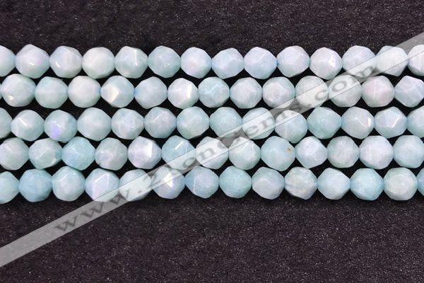 CAM1707 15.5 inches 10mm faceted nuggets amazonite gemstone beads