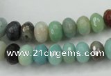 CAM171 15.5 inches 5*8mm faceted rondelle amazonite gemstone beads