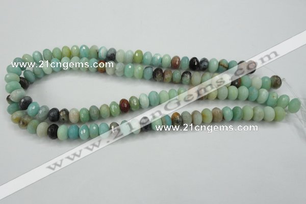 CAM171 15.5 inches 5*8mm faceted rondelle amazonite gemstone beads