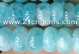 CAM1711 15.5 inches 4.5*8mm rondelle natural amazonite beads