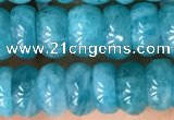 CAM1714 15.5 inches 3*7mm - 4*8mm rondelle natural amazonite beads