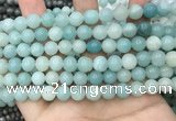 CAM1732 15.5 inches 8mm round amazonite gemstone beads