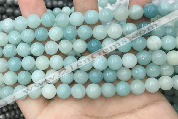 CAM1732 15.5 inches 8mm round amazonite gemstone beads