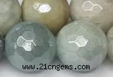 CAM1753 15 inches 12mm faceted round AB-color amazonite beads