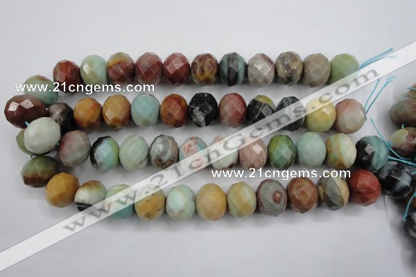 CAM176 15.5 inches 16*20mm faceted rondelle amazonite gemstone beads