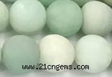 CAM1797 15 inches 8mm round matte amazonite beads