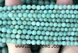 CAM1801 15 inches 4mm round amazonite gemstone beads wholesale