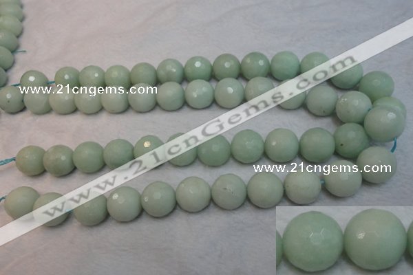 CAM181 15.5 inches 16mm faceted round amazonite gemstone beads