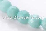 CAM29 natural amazonite faceted round 12mm stone beads Wholesale