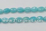 CAM302 15.5 inches 6*8mm oval natural peru amazonite beads wholesale