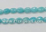 CAM302 15.5 inches 6*8mm oval natural peru amazonite beads wholesale