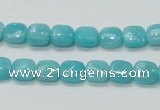 CAM305 15.5 inches 8*8mm square natural peru amazonite beads wholesale