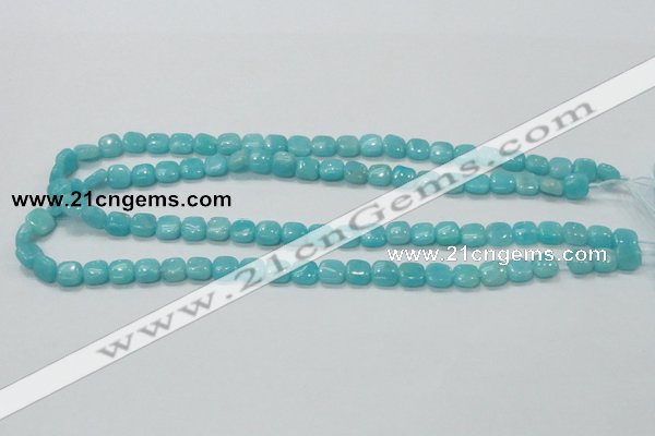 CAM305 15.5 inches 8*8mm square natural peru amazonite beads wholesale