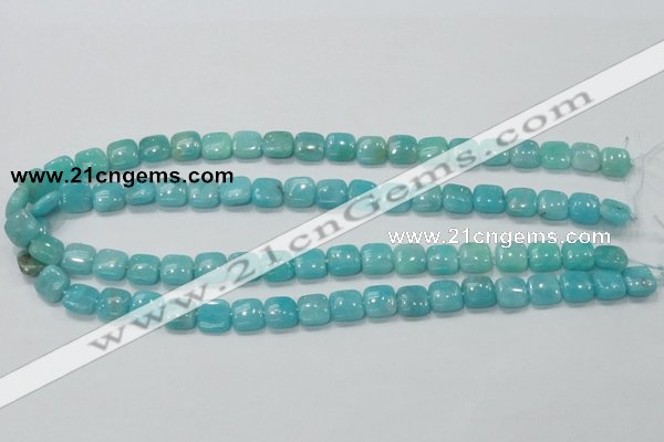 CAM306 15.5 inches 10*10mm square natural peru amazonite beads wholesale