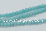 CAM307 15.5 inches 4mm round natural peru amazonite beads wholesale