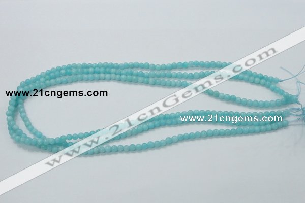 CAM307 15.5 inches 4mm round natural peru amazonite beads wholesale