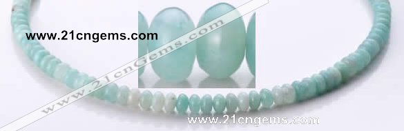 CAM31 4*6mm rondelle natural amazonite gemstone beads Wholesale