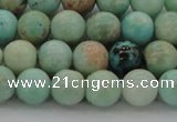 CAM322 15.5 inches 8mm round natural peru amazonite beads