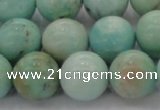 CAM325 15.5 inches 14mm round natural peru amazonite beads