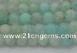 CAM331 15.5 inches 6mm round natural peru amazonite beads