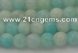 CAM332 15.5 inches 7mm round natural peru amazonite beads