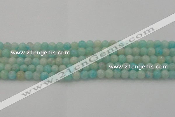 CAM332 15.5 inches 7mm round natural peru amazonite beads