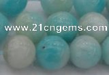 CAM335 15.5 inches 12mm round natural peru amazonite beads