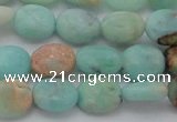 CAM336 15.5 inches 8*10mm oval natural peru amazonite beads