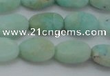 CAM337 15.5 inches 8*12mm oval natural peru amazonite beads