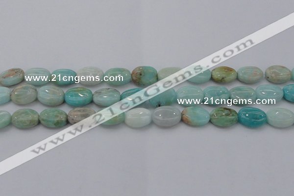 CAM338 15.5 inches 12*16mm oval natural peru amazonite beads