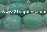 CAM342 15.5 inches 13*18mm faceted nuggets natural peru amazonite beads