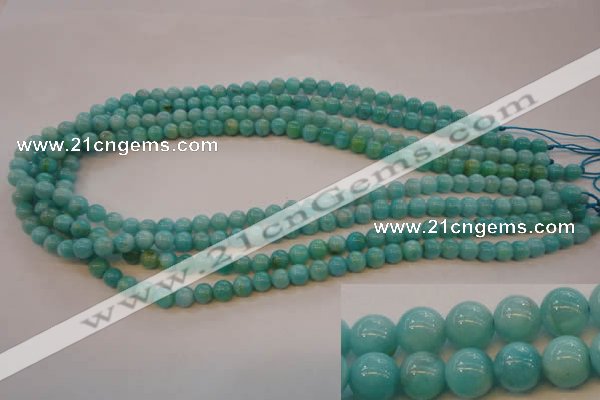 CAM351 15.5 inches 6mm round natural peru amazonite beads wholesale